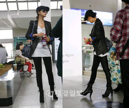 韓国SBSドラマ『女の香り』でヒロインを演じたキム・ソナが、6日に幕を挙げた第15回釜山国際映画祭に出席するため、同日午前に金浦空港に姿を見せた。空港に現れた彼女のファッションが話題を集めている。写真 =ドヒル（The heel）