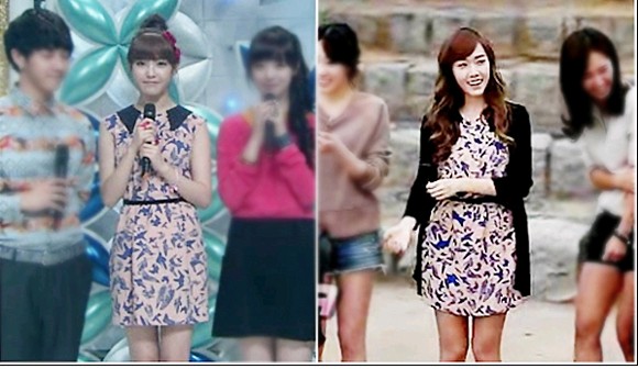 少女時代のジェシカと歌手IU（アイユー）が過去に同じ服を着ていたことが分かり、話題になった。
