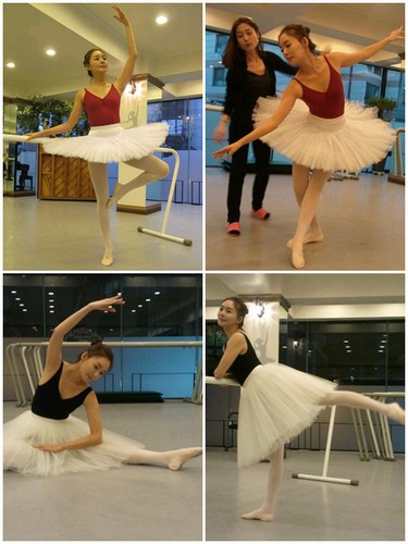 韓国の女優キム・ヨンジュは8日、自身のツイッターに「猛ダイエット中。バレエ教室でトレーニング中です＾＾トレーニングは本当にきついㅜ ㅜ　」というコメントと共にバレエ服姿の写真を投稿した。写真=キム・ヨンジュのツイッター