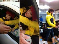 韓国のオンラインコミュニティに27日、歌手IU（アイユー）のロケ現場でファンが撮影したパパラッチ写真が投稿された。写真=オンラインコミュニティー