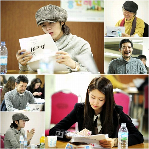 チャン・グンソク、少女時代ユナ、チョン・ジニョン等が出演する2012年最高の期待作、韓国KBS新月火ドラマ『ラブレイン』の台本読み合わせ現場写真が公開された。
