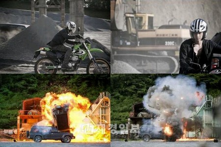 キム・ヒョンジュン（SS501リーダー）主演のドラマ『都市征伐』が、日本で撮影が行われている中、オートバイ追撃シーンと車両爆発シーンを撮り終えて話題となっている。写真＝メディアペク