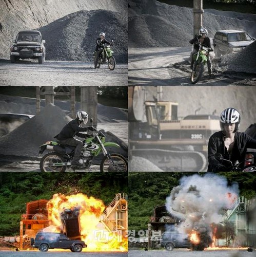キム・ヒョンジュン（SS501リーダー）主演のドラマ『都市征伐』が、日本で撮影が行われている中、オートバイ追撃シーンと車両爆発シーンを撮り終えて話題となっている。写真＝メディアペク