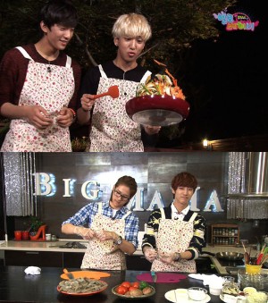 B1A4が、料理研究家イ・ヘジョンとともに料理対決を繰り広げる。