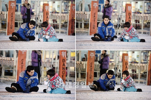 『7級公務員』チェ・ガンヒ＆2PMチャンソンが仲睦まじく雪遊び…チュウォンの嫉妬心爆発！？