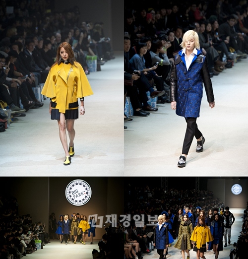 2013春季ソウルファッションウィークで、AFTERSCHOOLのユイとNU'ESTのレンが優雅なウォーキングを披露した。