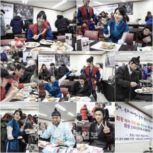 MBCドラマ『九家の書』のイ・スンギが、ファンから“ビュッフェ”の差し入れをプレゼントされ、幸せそうな笑みを浮かべた。写真=サムファネットワークス