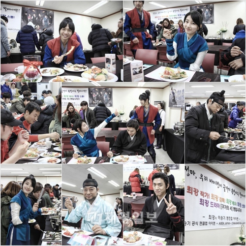 MBCドラマ『九家の書』のイ・スンギが、ファンから“ビュッフェ”の差し入れをプレゼントされ、幸せそうな笑みを浮かべた。写真=サムファネットワークス