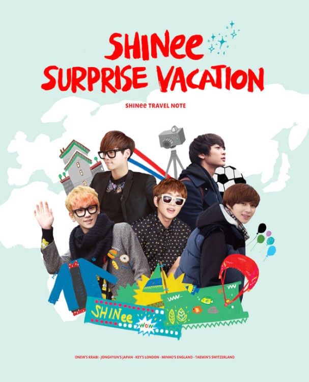 SHINeeの旅行エピソードが盛り込まれた旅行本「SHINee SURPRISE VACATION」が今月25日に発売される。写真＝SMエンターテインメント