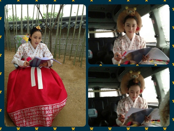 [写真]キム・テヒ、リラックマの首枕を髪飾りにして台本練習｜韓流スターズ