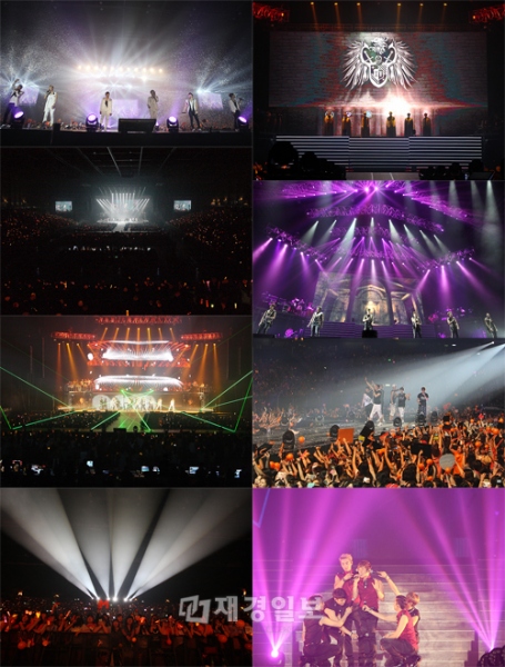 長寿アイドルグループ神話（SHINHWA）が、初めての香港コンサートを大成功させた。写真＝神話カンパニー