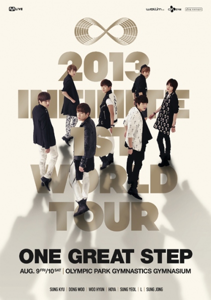 INFINITEの初のワールドツアー「ONE GREAT STEP」のスタートを知らせるソウルコンサートが販売から約1時間で完売した。