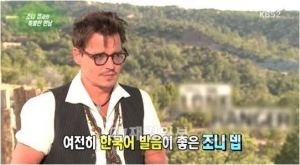 映画『ローン・レンジャー』でトント役を演じるジョニー・デップが、流暢な韓国語で映画をPRした。
