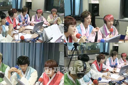 TEENTOPが韓服を着てラジオ番組に出演し、注目を集めた。