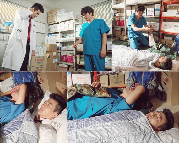 MBC水木ドラマ『メディカルトップチーム』のクォン・サンウとパク・ウォンサンの添い寝姿が公開された。写真= A story