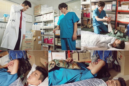 MBC水木ドラマ『メディカルトップチーム』のクォン・サンウとパク・ウォンサンの添い寝姿が公開された。写真= A story