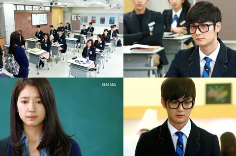 SBS水木ドラマ『相続者たち』では、チョ・ユヌ（ジュニョン役）が、偶然パク・シネ（ウンサン役）の本当の身分を知り同情する。