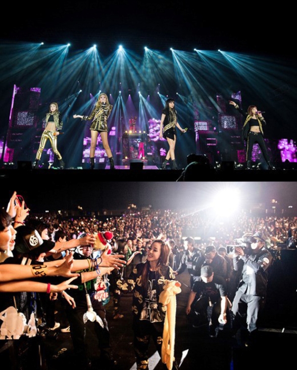 2NE1のワールドツアー「ALL OR NOTHING」の最初の海外公演である香港公演が８千人の観客を動員し、盛況のうちに終わった。写真＝YGエンターテインメント