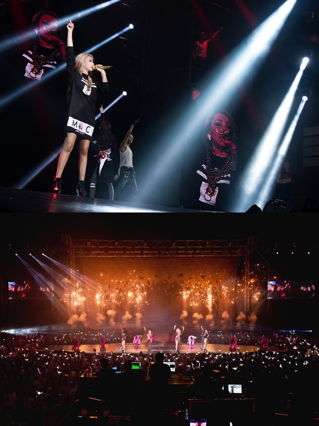 2NE1の2回目のワールドツアー「ALL OR NOTHING」が24日にマレーシアのクアラルンプールで開催され、現地のファン約4000人が押し寄せて熱い盛り上がりを見せた。写真＝YGエンターテインメント