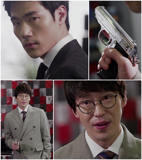 KBS 2TV 水木ドラマ『ゴールデンクロス』がオム・ギジュンが銃でキム・ガンウを威嚇する姿が写ったスチールを公開した。写真=ファンエンターテイメント