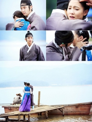俳優イ・ジュンギとナム・サンミの涙のキスシーンが公開され、ドラマの雰囲気の変化を予告した。写真=朝鮮ガンマン文化産業専門会社、KBSメディア