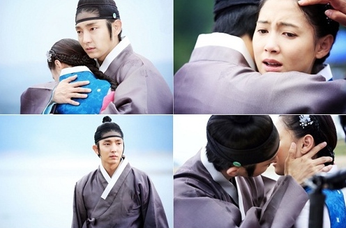 俳優イ・ジュンギとナム・サンミの涙のキスシーンが公開され、ドラマの雰囲気の変化を予告した。写真=朝鮮ガンマン文化産業専門会社、KBSメディア
