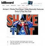 初のソロアルバムをリリースした歌手アンバーのシングル『SHAKE THAT BRASS』のPVが、このたびアメリカのビルボード誌で紹介されて話題を呼んでいる（写真：SMエンターテインメント）