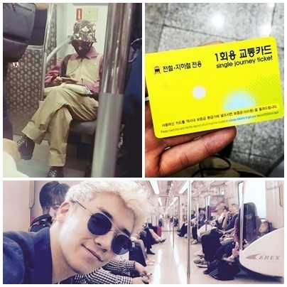 BIGBANGのG-DRAGONとV.Iが地下鉄に乗って移動する姿が目撃された。