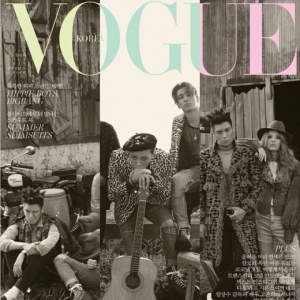 BIGBANGがファッション雑誌の表紙を飾り、注目を集めている。写真：VOGUE KOREA