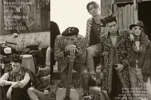 BIGBANGの3色グラビアカバー、視線で魅了