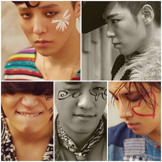 人気グループBIGBANGがヒッピー少年に変身し、5人それぞれの魅力的な個性を発揮した。