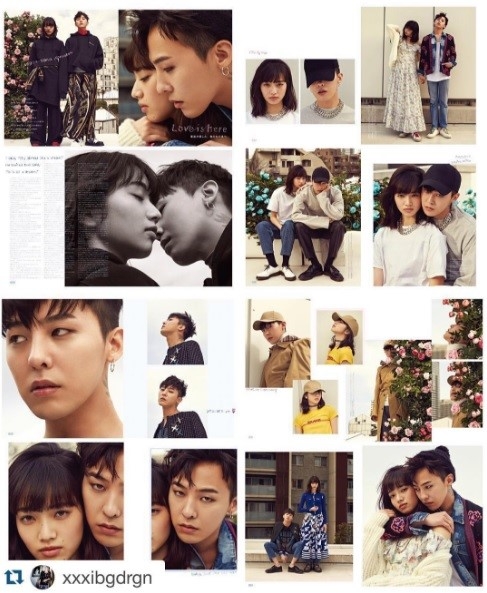 BIGBANGのG-DRAGONとモデル兼女優として活動している小松菜奈のグラビアが公開され、注目を集めている。写真：NYLON JAPAN